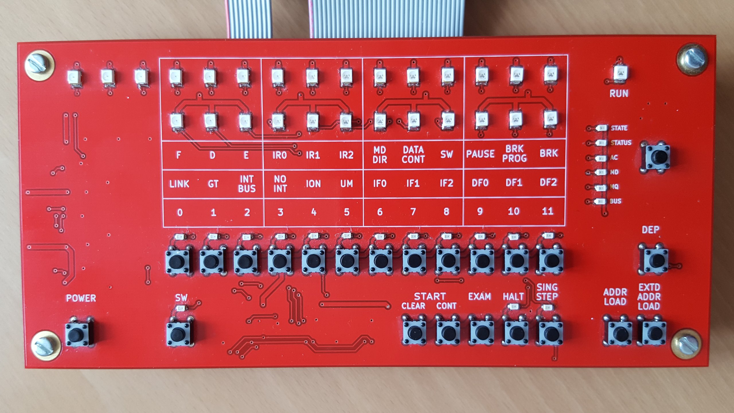 functional replica of the PDP-8/e front panel