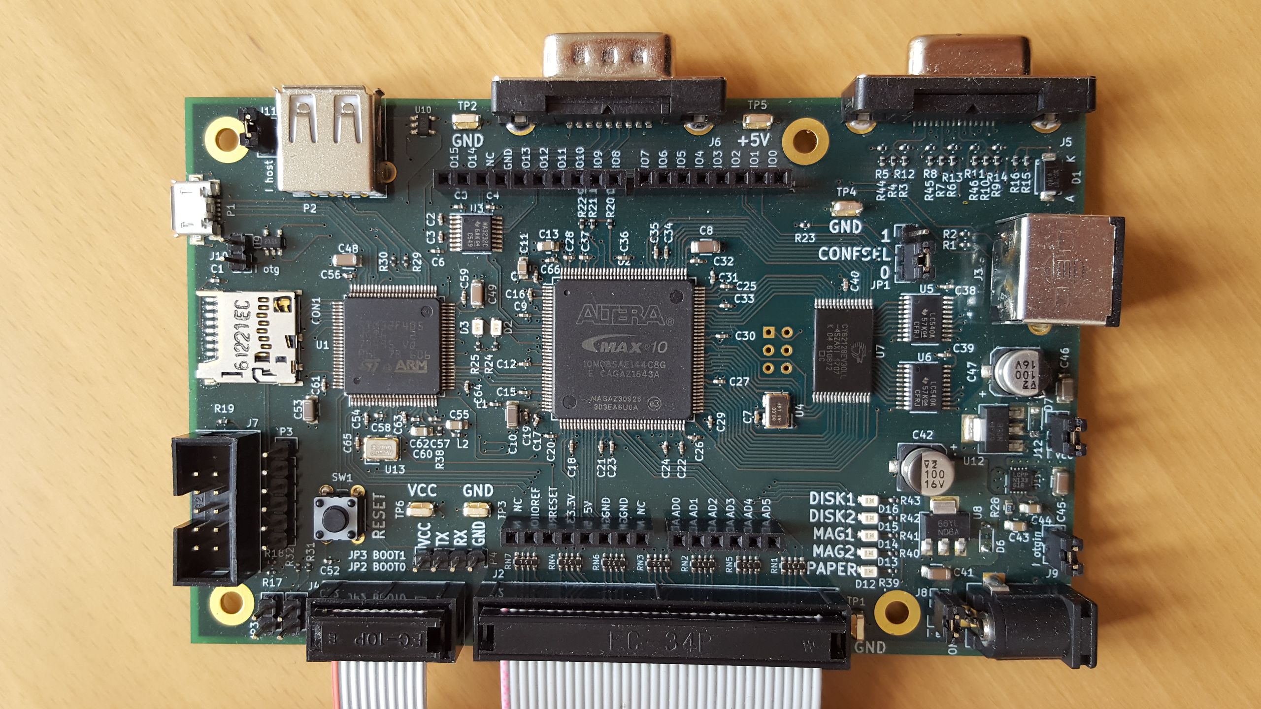 main board with CPU and peripherals of the replicated PDP-8/e